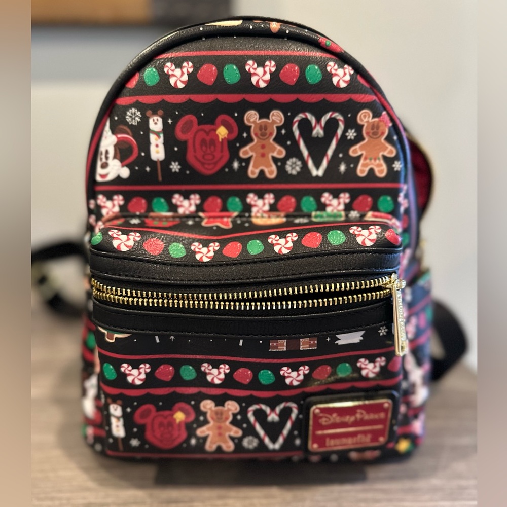 Disney Parks Loungefly 2019 Holiday Christmas Snacks backpack